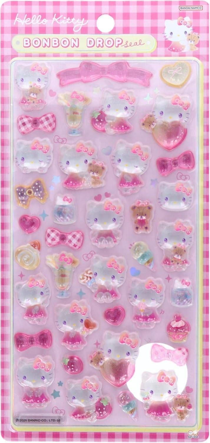 たまごっちパラダイス ピンク・グリーン ハローキティ ボンボンシール