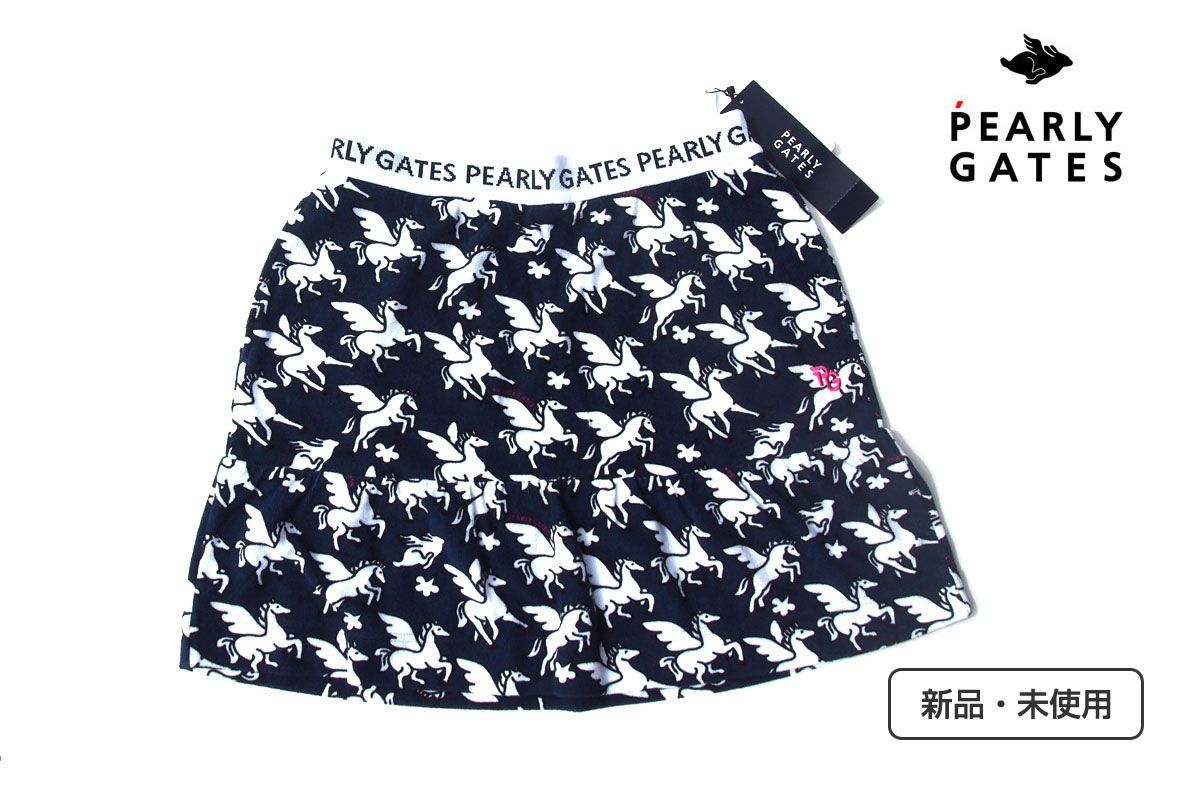 ｜♥｜パーリーゲイツ｜pearly gates｜ペガサス総柄パイル ゴルフスカート｜055-1134436｜レディースゴルフウェア｜0
