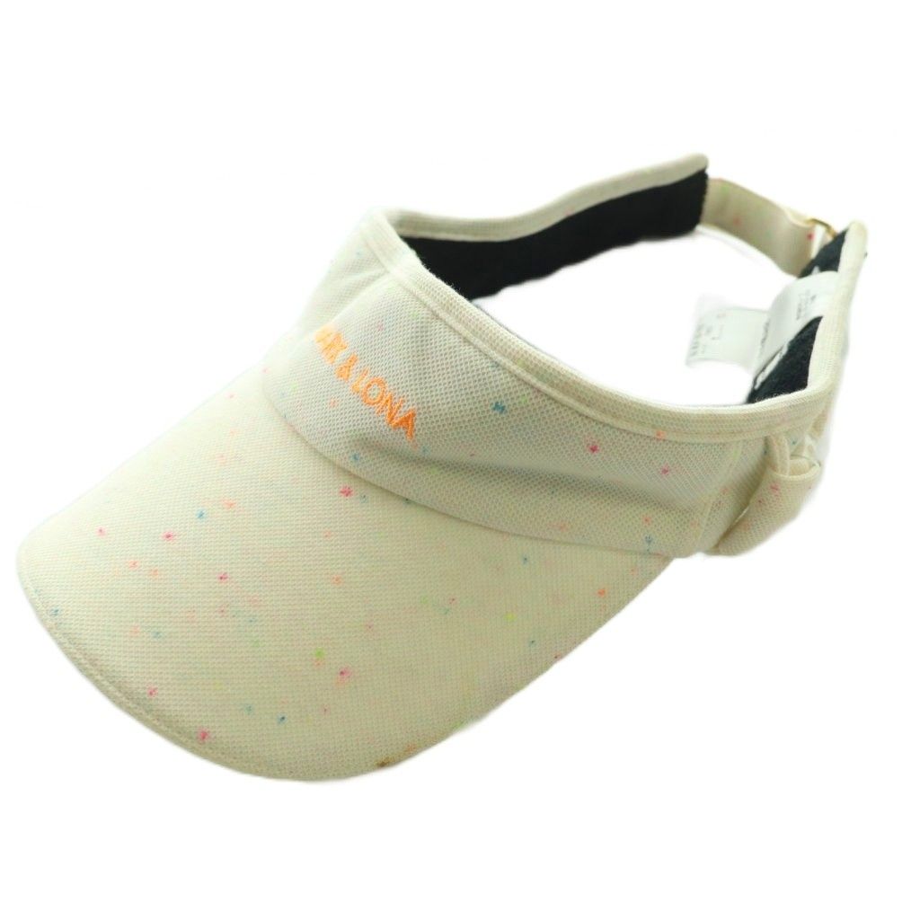 マーク＆ロナ MARK-LONA ロゴ刺繍サンバイザー キャップ 帽子 F マルチ アイボリー SS OS SH