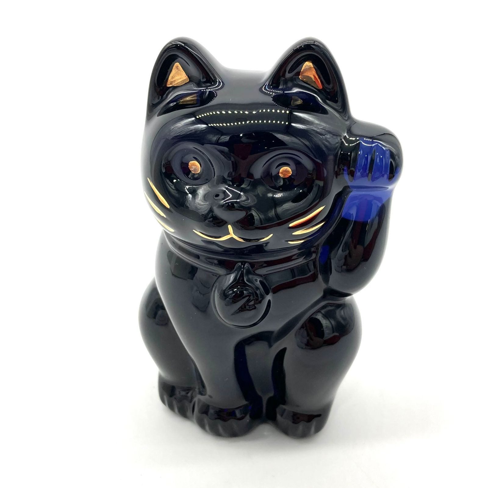 ▽【美品】Baccarat/バカラ 招き猫 クリスタル 2点セット オブジェ