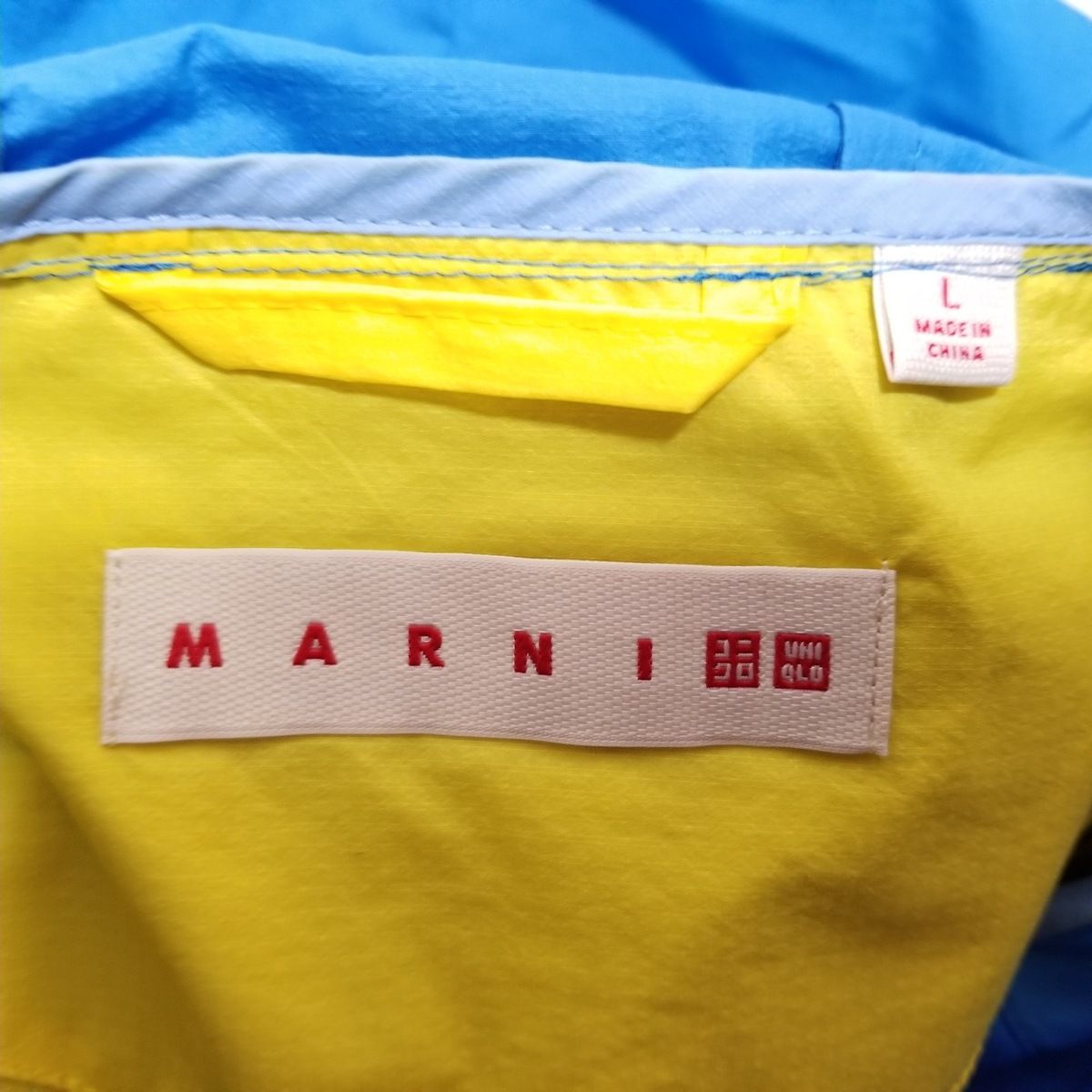 MARNI(マルニ) ブルゾン サイズL メンズ美品 - カーキ×黒×マルチ 長袖