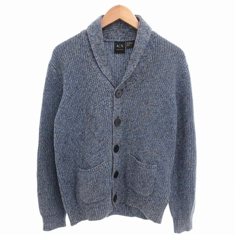 A/X アルマーニエクスチェンジ 紺 カーディガン L ショールカラー