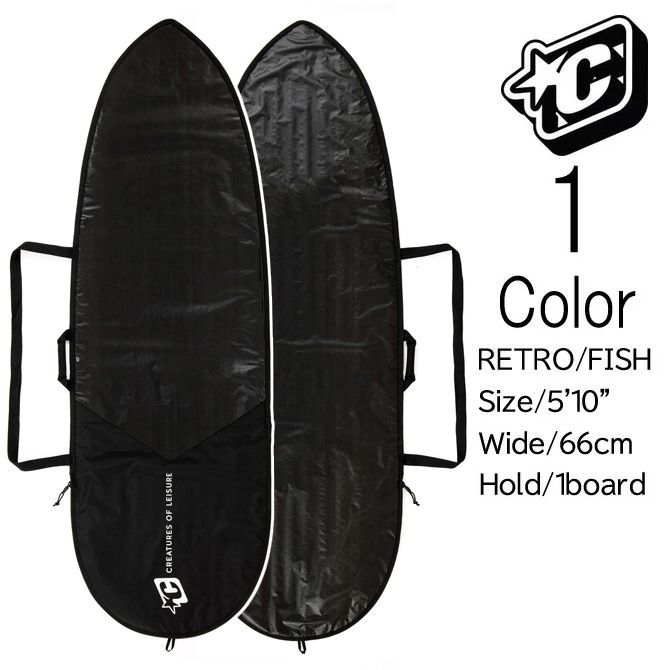 5 10 Creatures Of Leisure クリエイチャー レトロフィッシュ ライトケース ボードケース シングルケース 177.8cm