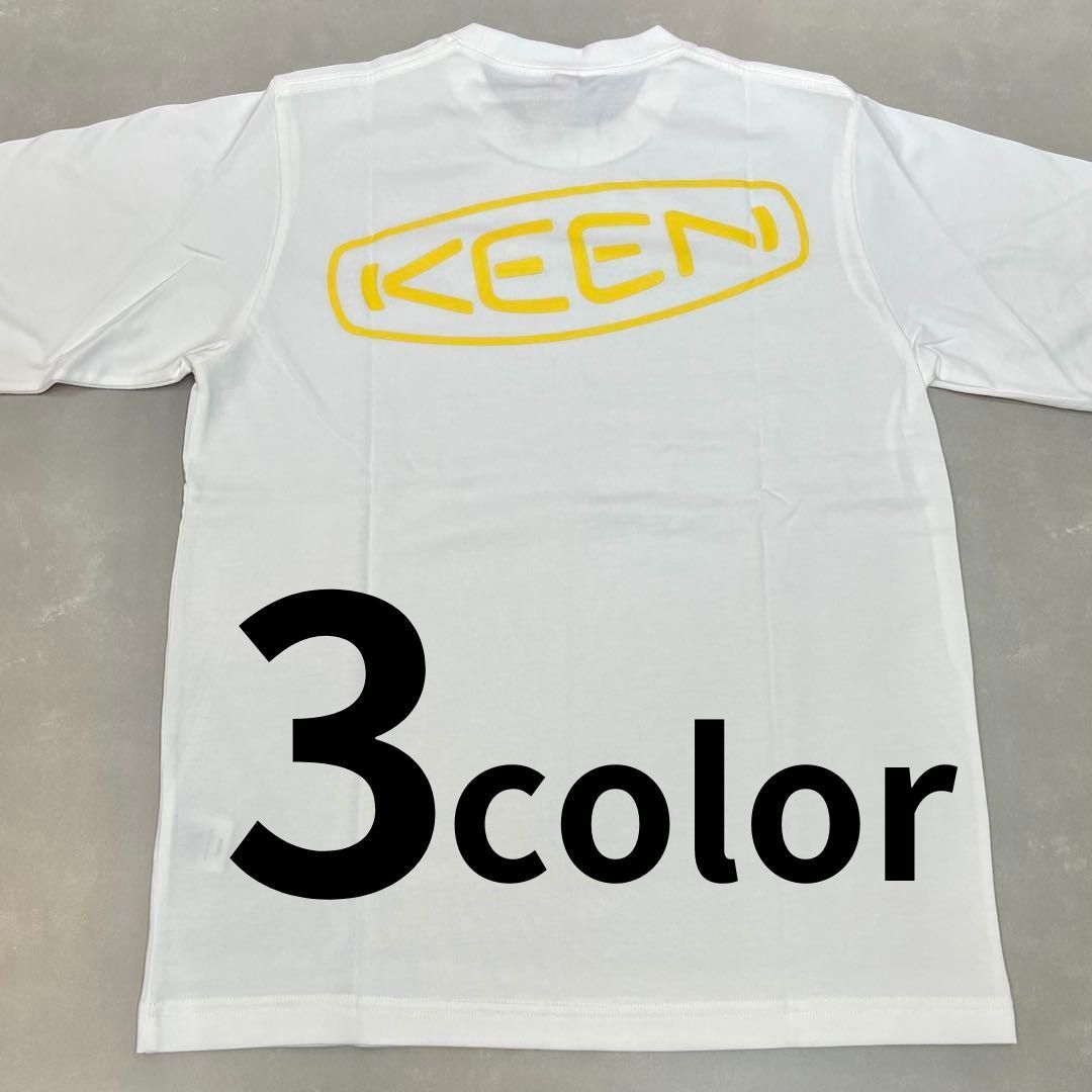 【新品】KEEN　メンズ　長袖Tシャツ　KEEN Cu0026B LOGO LS TEE　ホワイト・ネイビー・トープ　　S・L・XL