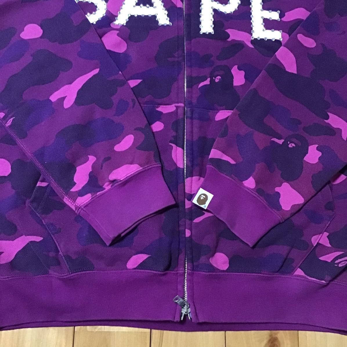 ape BAPE ピンクカモパーカー スワロフスキー Mサイズ www