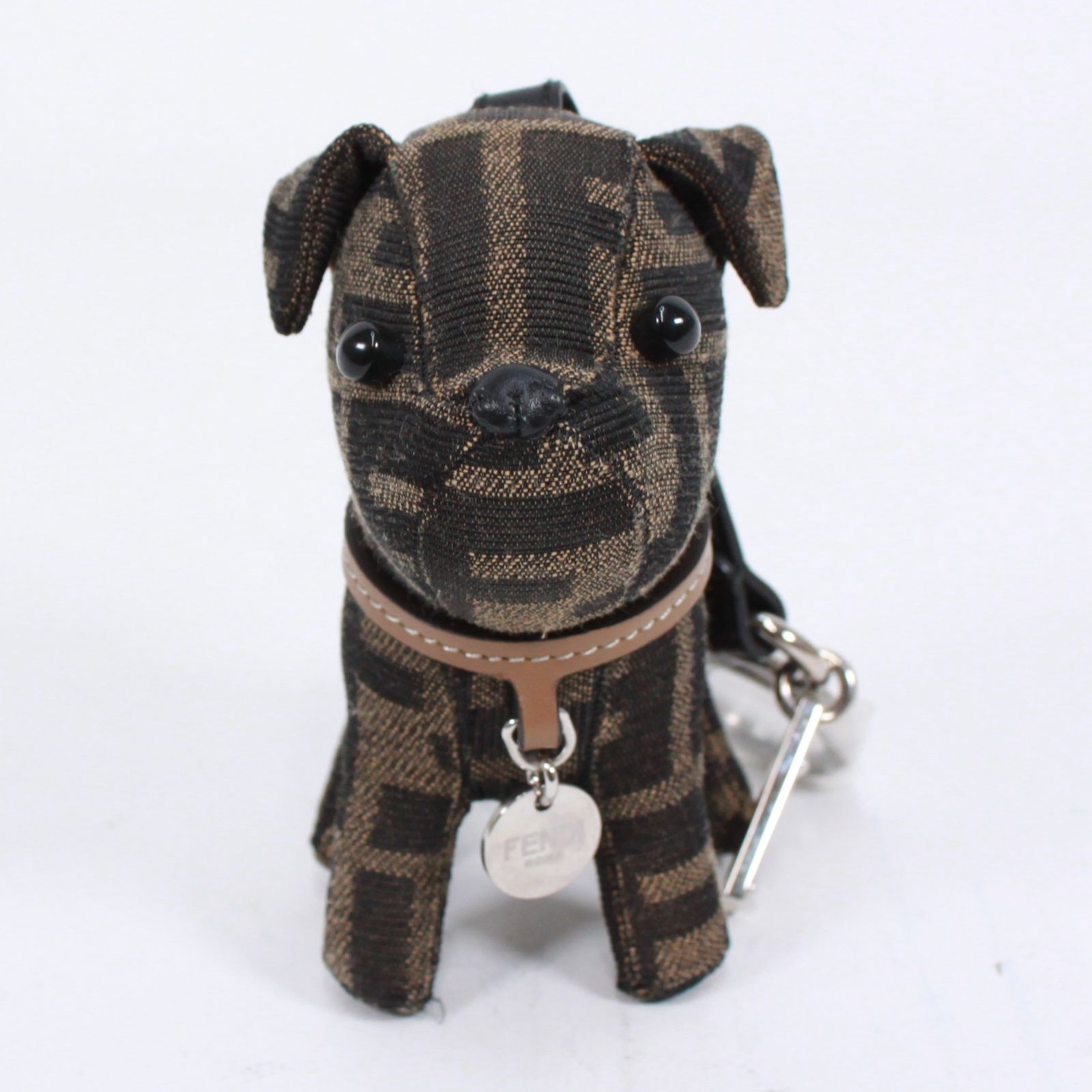 FENDI フェンディ】チャーム キーホルダー ズッカ 犬 ブラウン バッグ