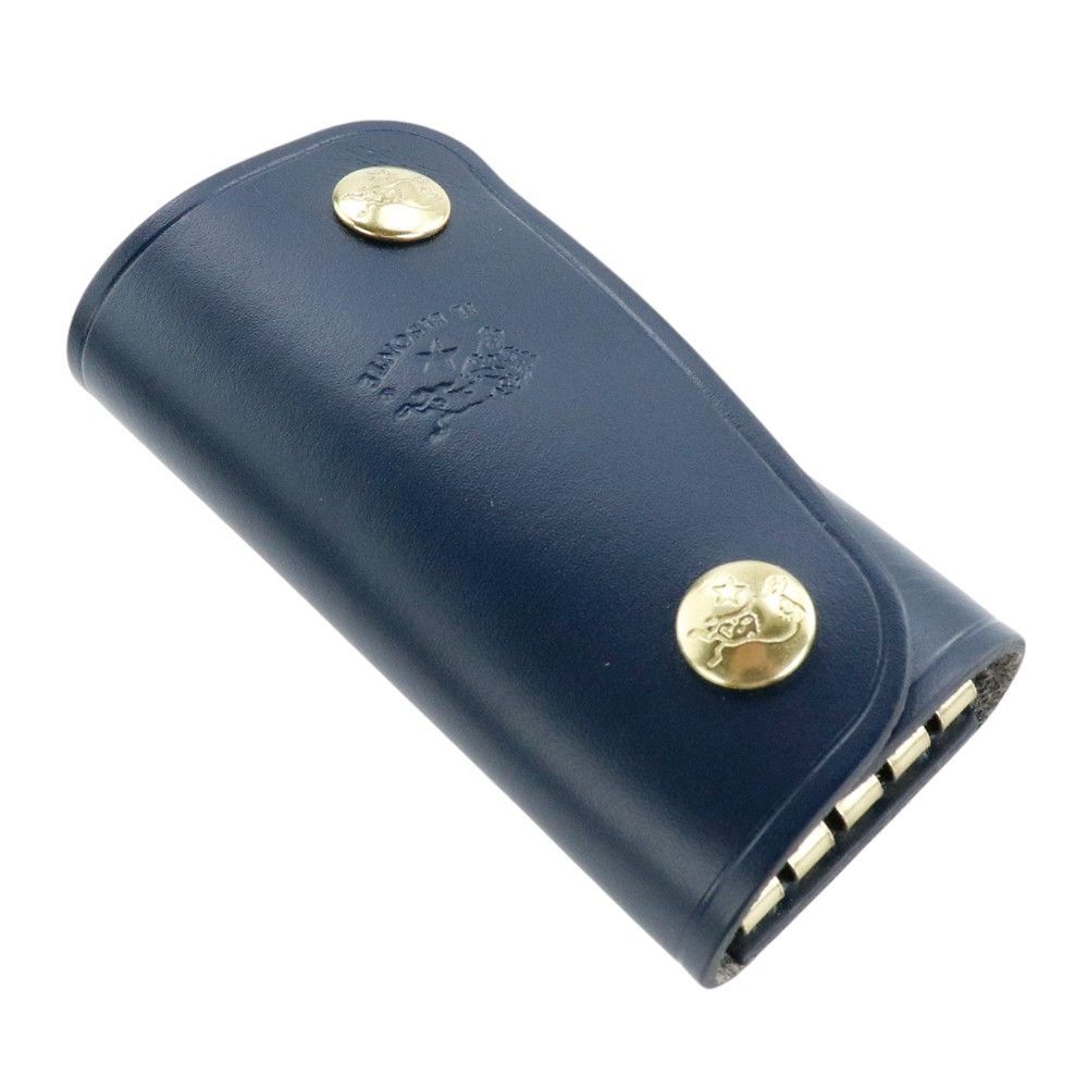 【新品未使用】イルビゾンテ キーケース ネイビー イルビゾンテ キーケース IL BISONTE KEY HOLDER & KEY CASE SKH011