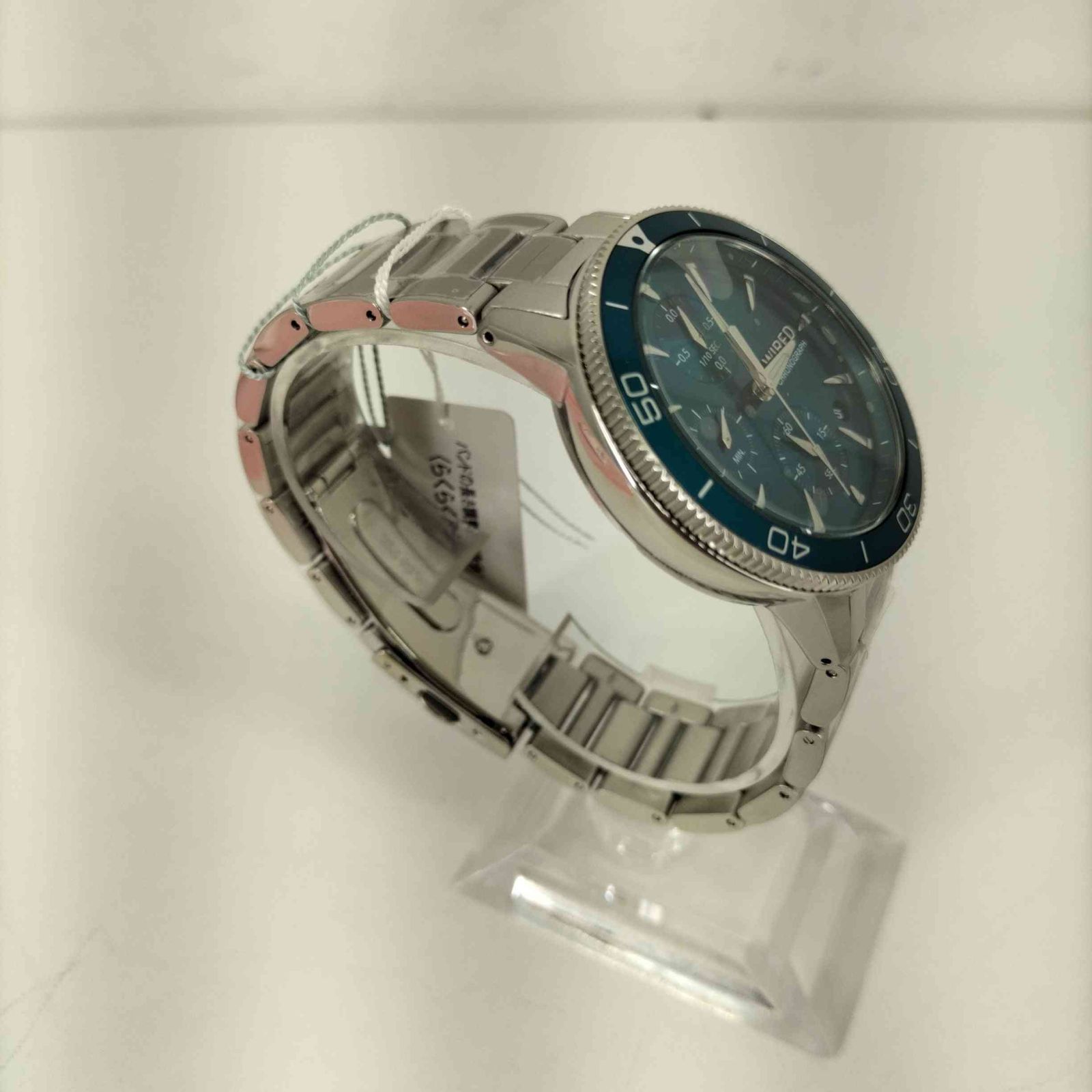 セイコーワイアード SEIKO WIRED クロノグラフ付き ブルーグリーン文字 