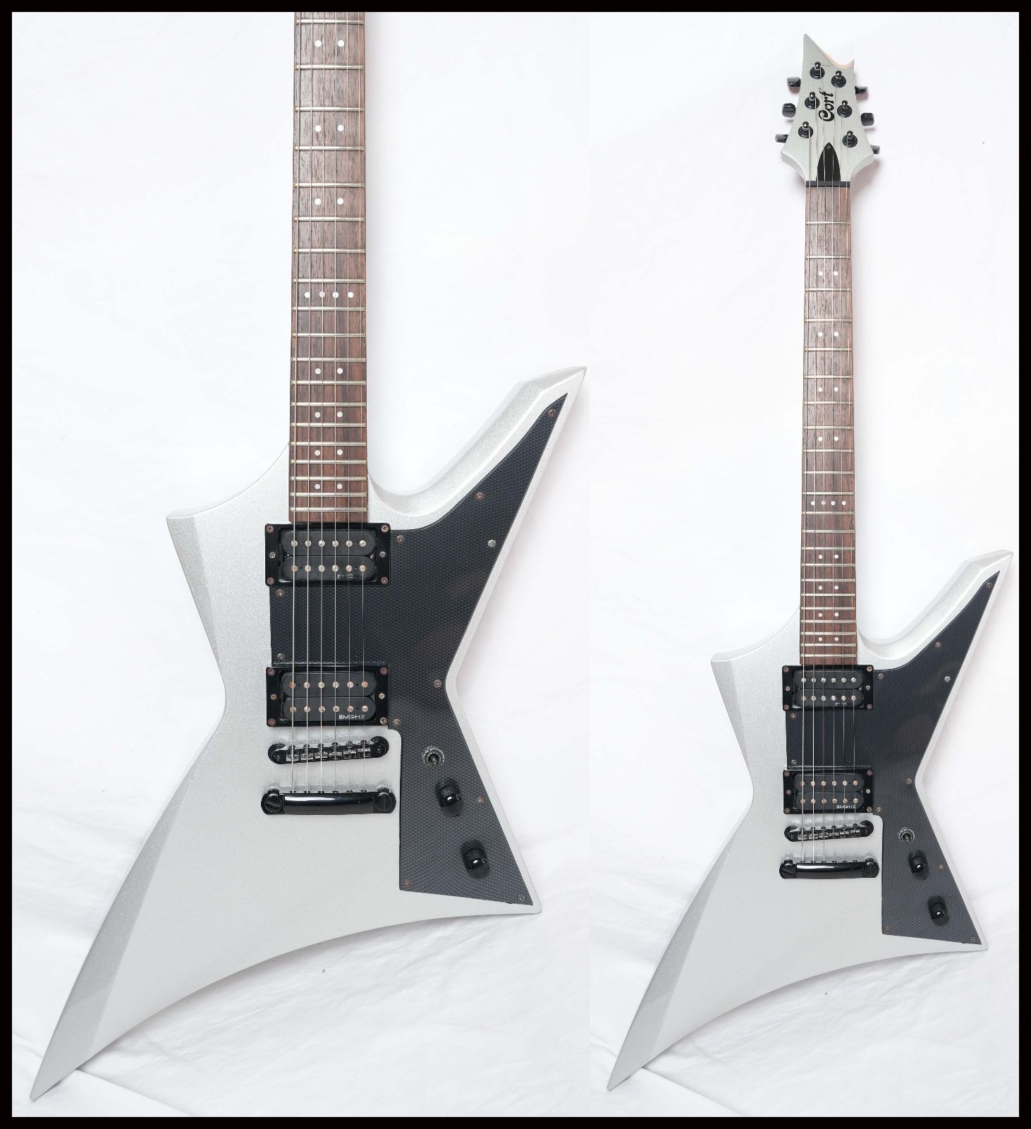 ☆Cort☆VX-2X Silver Metallic ミディアムスケール 変形ギター