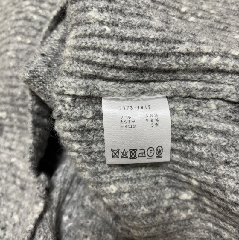 FAVEUR（ファヴール)　カシミヤブレンド　フード付き　ニットカーディガン　グレー　42号 FAVEUR（ファヴール) カシミヤブレンド フード付き ニット