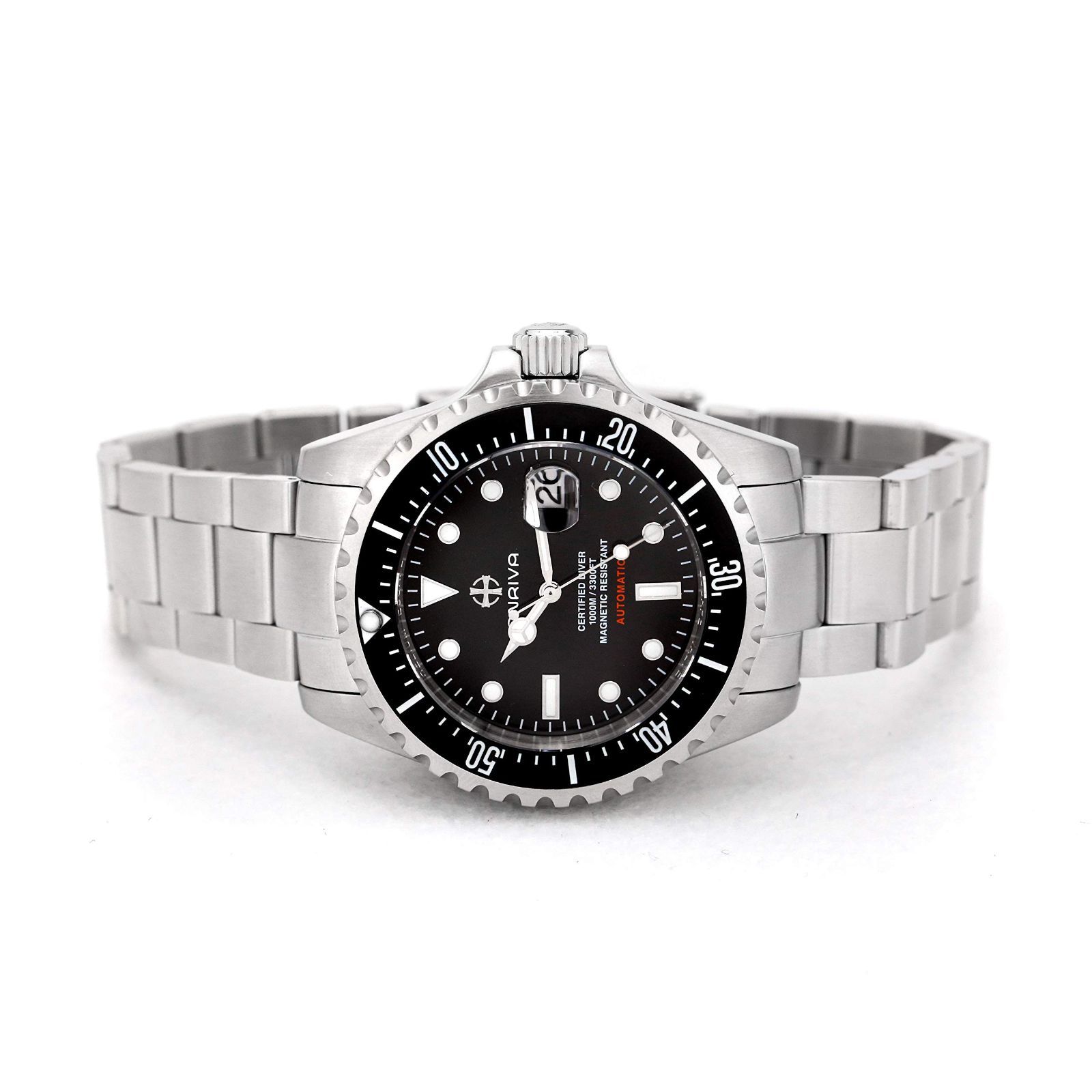  ダイバーズウォッチ 逆回転防止ベゼル セラミック 自動巻き ENRIVA 腕時計 日付表示 1000メートル専門防水 NH 35 スポーツ ダイバースタイル サファイアガラス メンズ 腕時計 キッズファッション小物