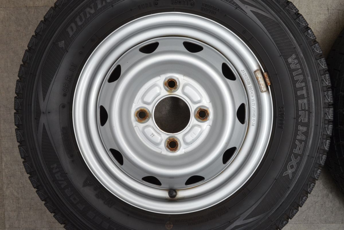 キャリィ スチール12×3.5J 4穴 PCD100 ダンロップ エナセーブVAN01 