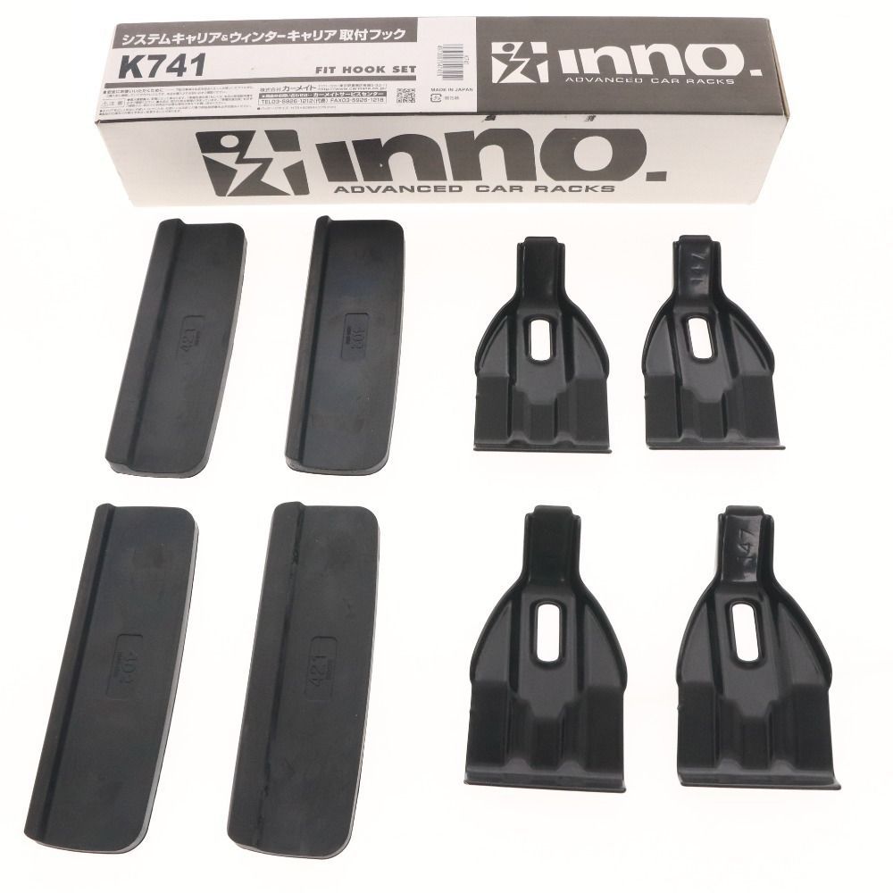 □ INNO GFUN SU取付フック K741 ルーフキャリアバッグ 2点セット