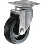 ハンマー　Ｓシリーズオールステンレス　旋回式ゴム車輪（ナイロンホイール）１２５ｍｍ