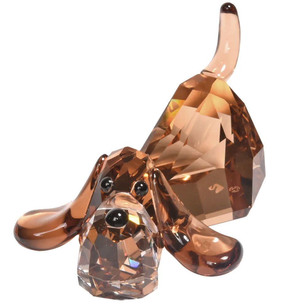 SWAROVSKI - スワロフスキー SWAROVSKI ラブロッツ ペッピーノ オブジェ 置物 935720 クリア ブラウン 犬 バセットハウンド【中古】 スワロフスキー SWAROVSKI ラブロッツ ペッピーノ オブジェ 置物