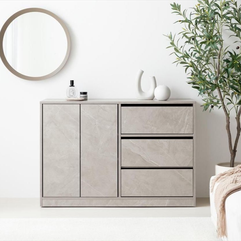 ♪移動がラクな キャビネット 幅100cm 隠しキャスター付 リビング収納 チェスト おしゃれ 姫系 USTAUSTRALIA_COM_AU