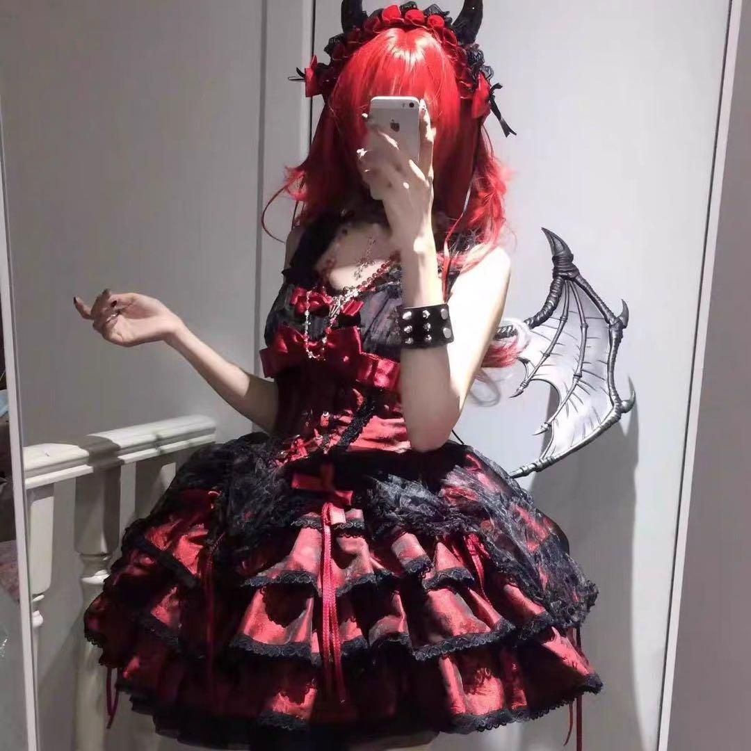 ロリータ アイドル服 ゴシック プリンセスドレス コスプレ衣装 仮装コスチューム ロリータ アイドル服 ゴシック プリンセスドレス コスプレ衣装