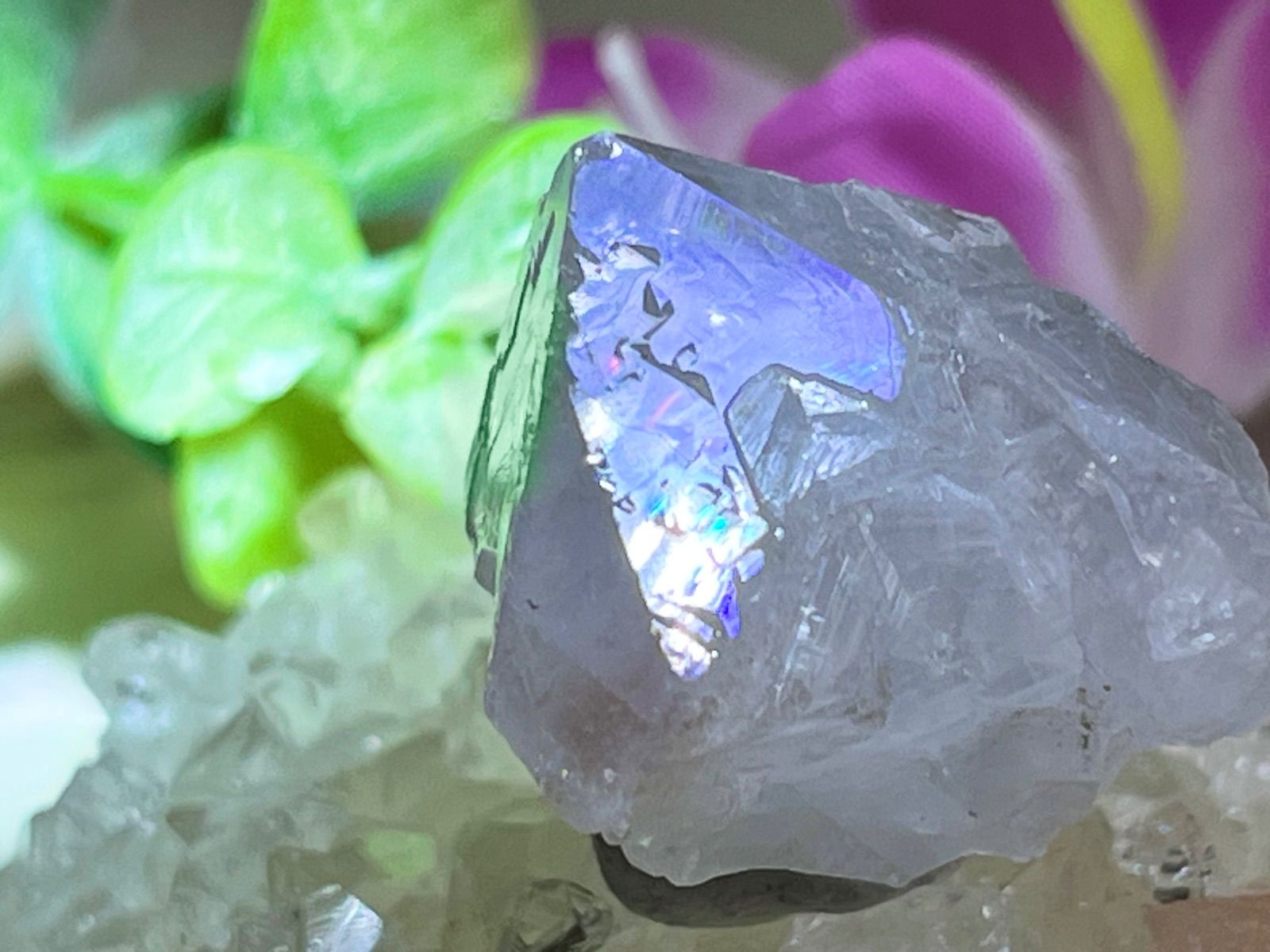 天然 レインボークォーツ 水晶 クラスター インド アジャンタ 産 約