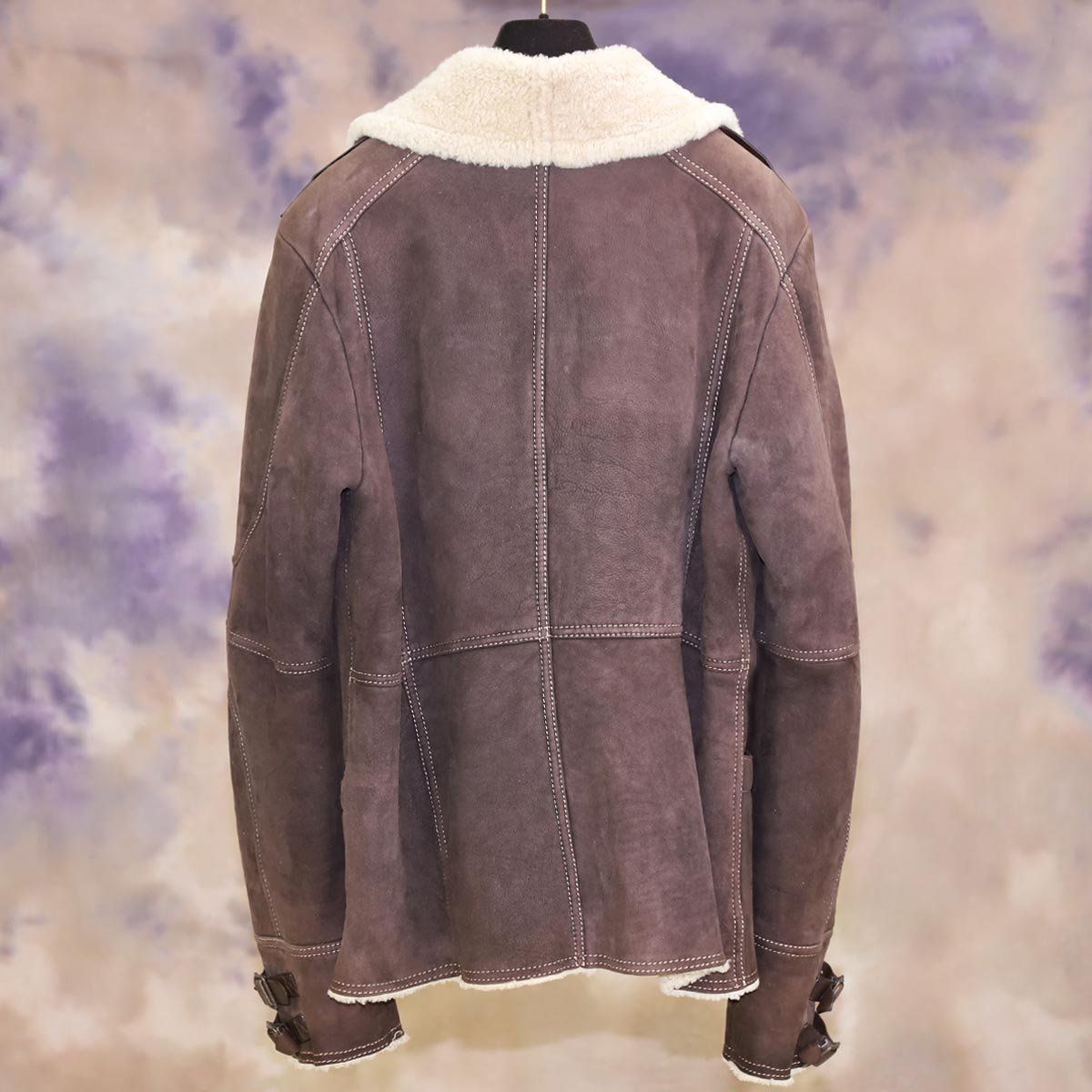 本物 超美品 ジャストカヴァリ 最高級羊毛皮 シアリングムートン  