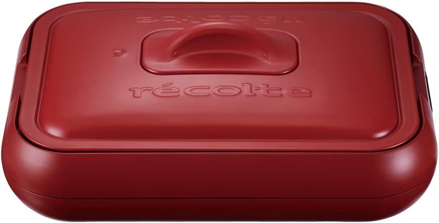 recolte レコルト ホットプレート たこやき器 フラットプレート 2way 丸洗い 温度調節機能付き 1~2人用 ヒーター内蔵 レッド RHP-1 R
