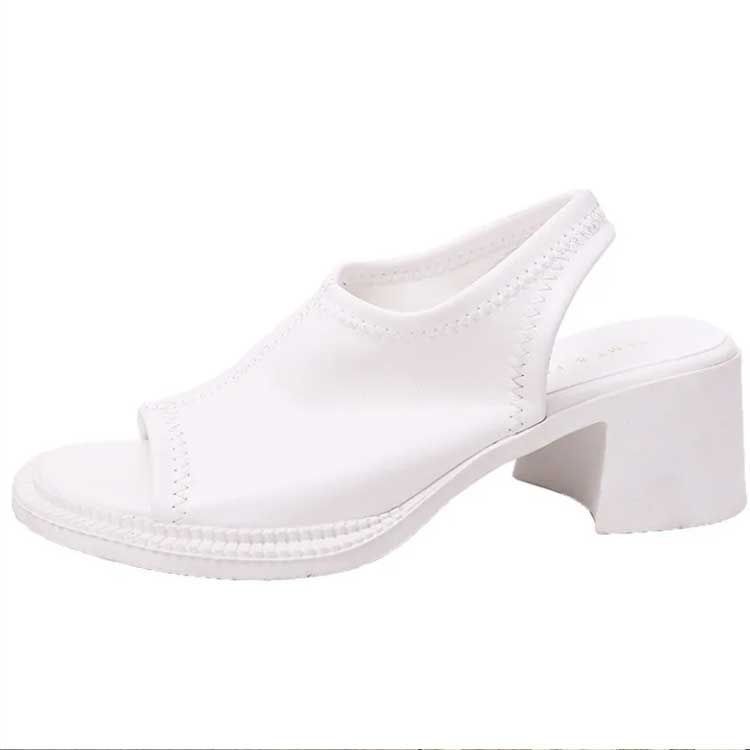  ストラップ 歩きやすい 6 cm台 美脚 レザー リラックスサンダル ゼブラ クッション 合成皮革 身長アップ 疲れない オフィス 厚底サンダル ヒール 通勤 きれいめ チャンキーヒール ブラック ホワ sowa 6586012 ミュール サンダル ミュール