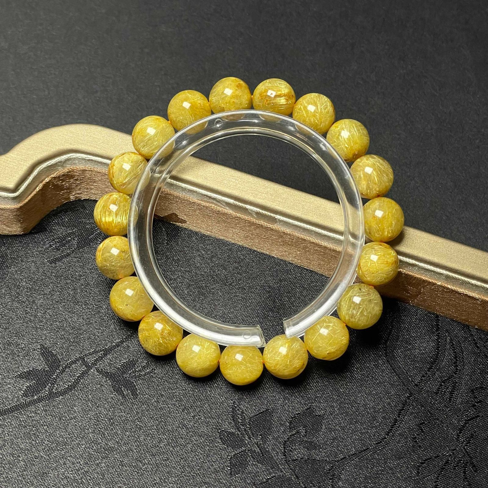 上品 EU製☆極!極満針ルチルクォーツ☆ブレスレット パワーストーン