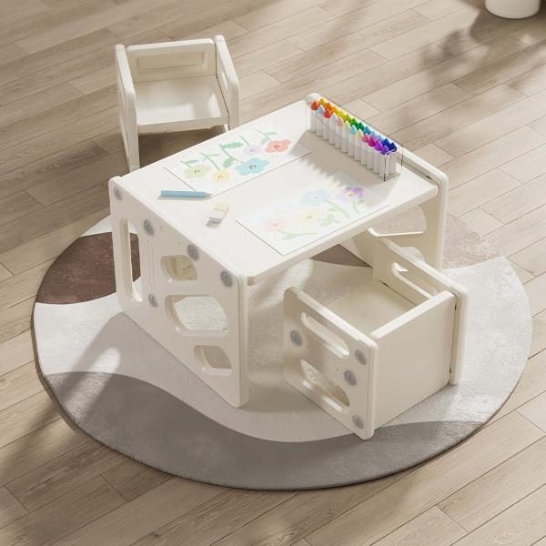 テーブル 子供用 デスク チェア3点セット 5way 子供机 テーブルセット 学習デスク 幼児机 組立簡単 キッズテーブル 子供チェア キッズデスク 学習デスクセット