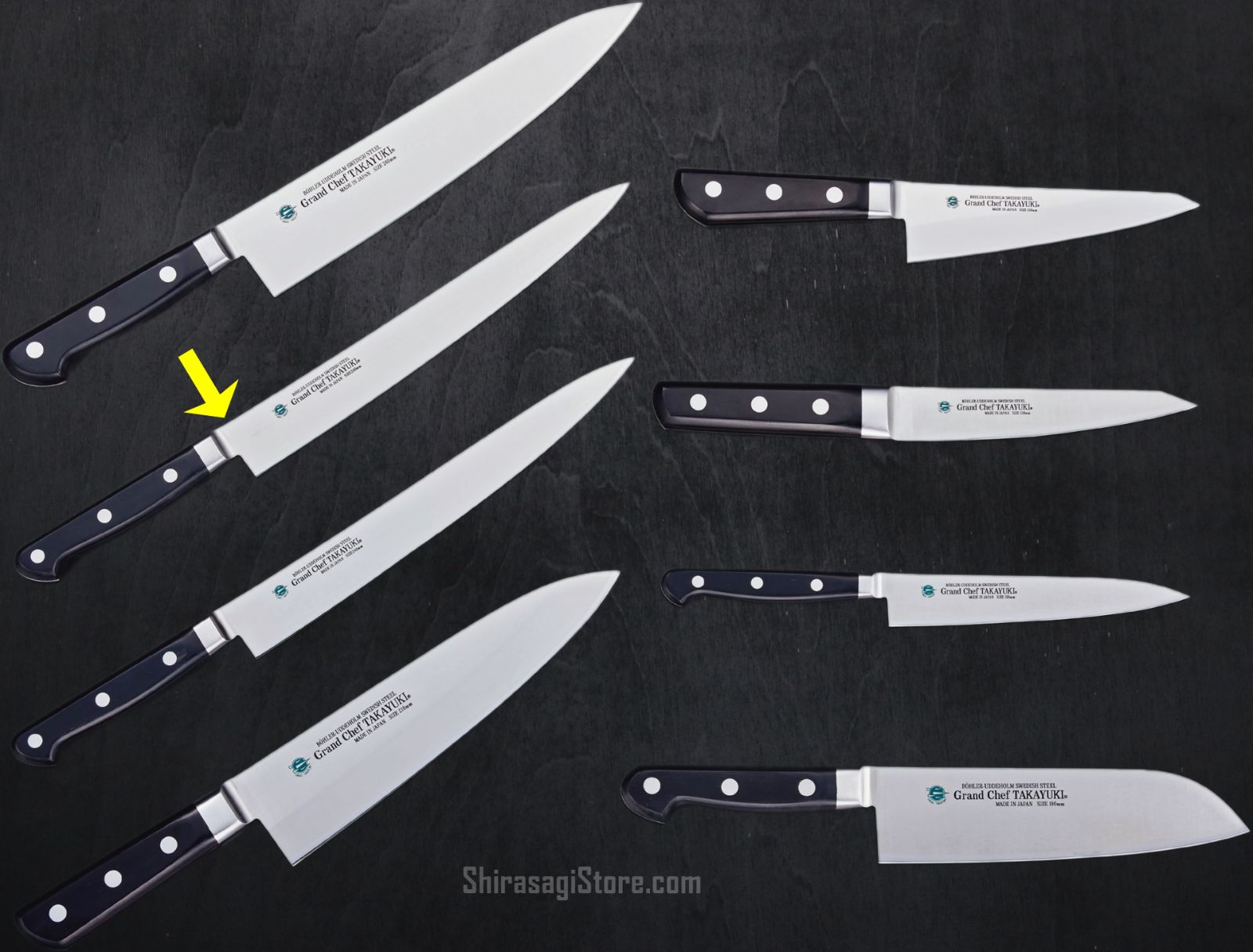 【新品未使用】堺孝行 グランドシェフ　筋引　240ｍｍ 堺孝行 グランドシェフ Granchef 筋引 スライサー 包丁 240mm ショップ