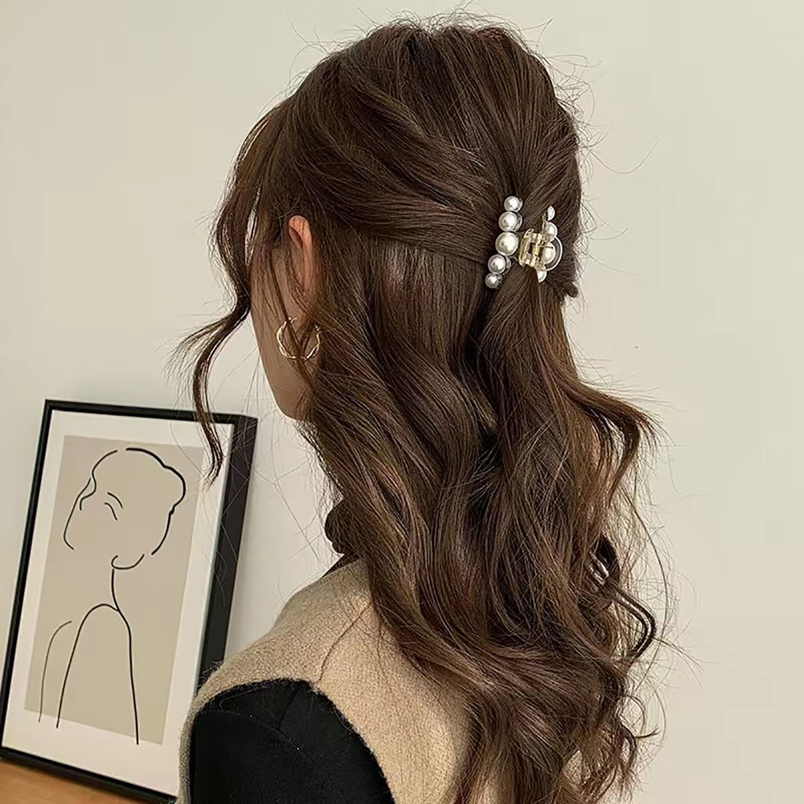 オルチャン へあくりっぷ 韓国 大人かわいい レディース ヘアピン アクセント バンスクリップ ヘアアレンジ 髪留め かみどめ ミニ 小さめ クリップ ヘア 髪飾り まとめ髪 髪 バレッタ 大粒パール A