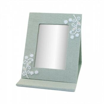 刺繍スタンドミラー テンダーフラワー ミントGR 16821803035