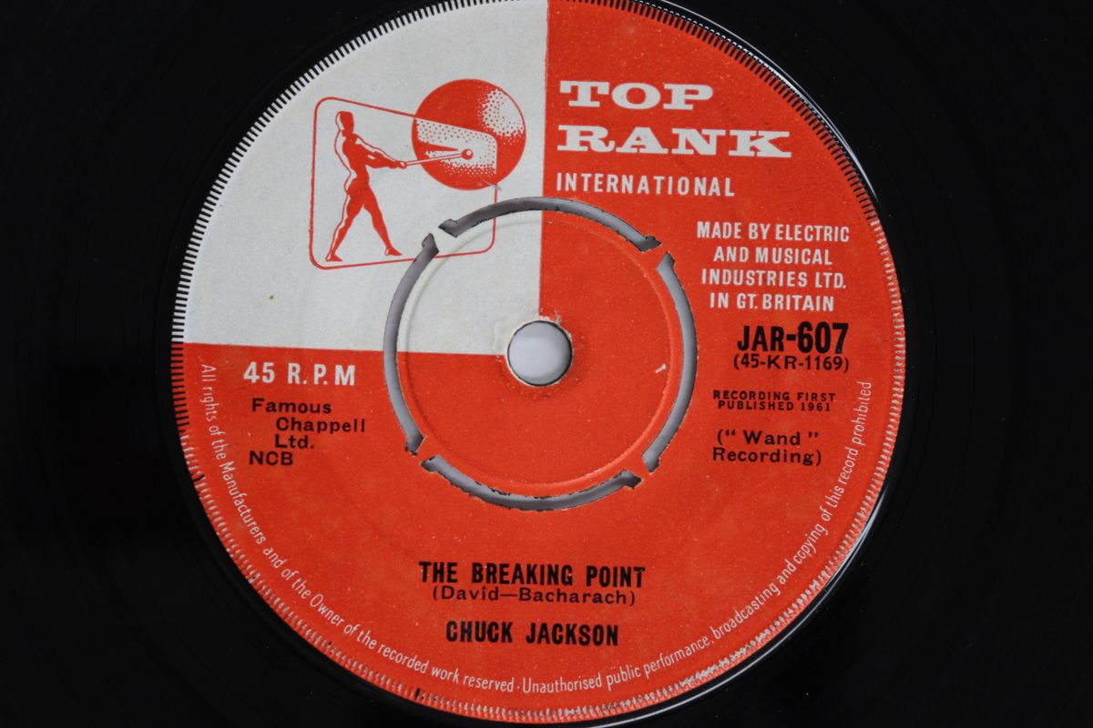 英7” Chuck Jackson The Breaking Point JAR607 Top Rank Internation