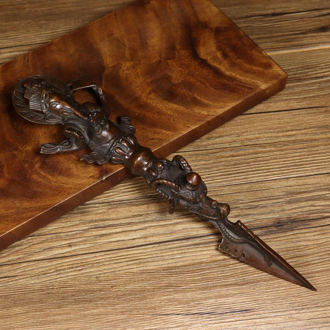 銅製 法器 象鼻金剛降魔杵 招財 辟邪 開運 装飾品 工芸品 置物 銅製 法器 象鼻金剛降魔杵 招財 辟邪 開運 装飾品 工芸品 置物