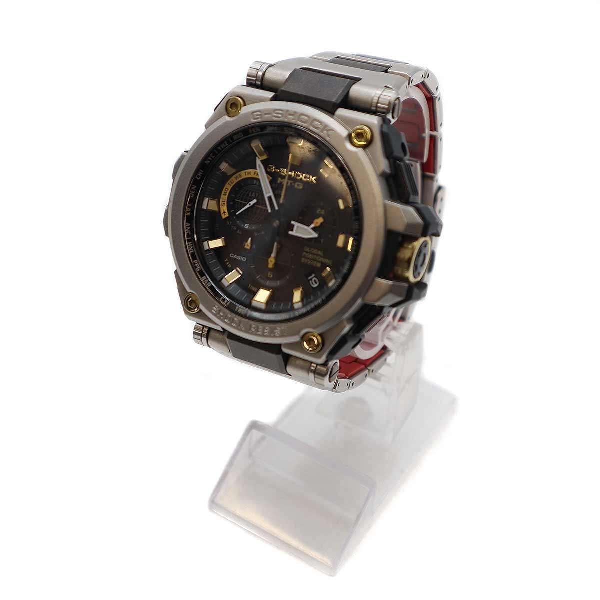 CASIO カシオ G-SHOCK ハイブリッド電波ソーラー腕時計 シルバー MTG 