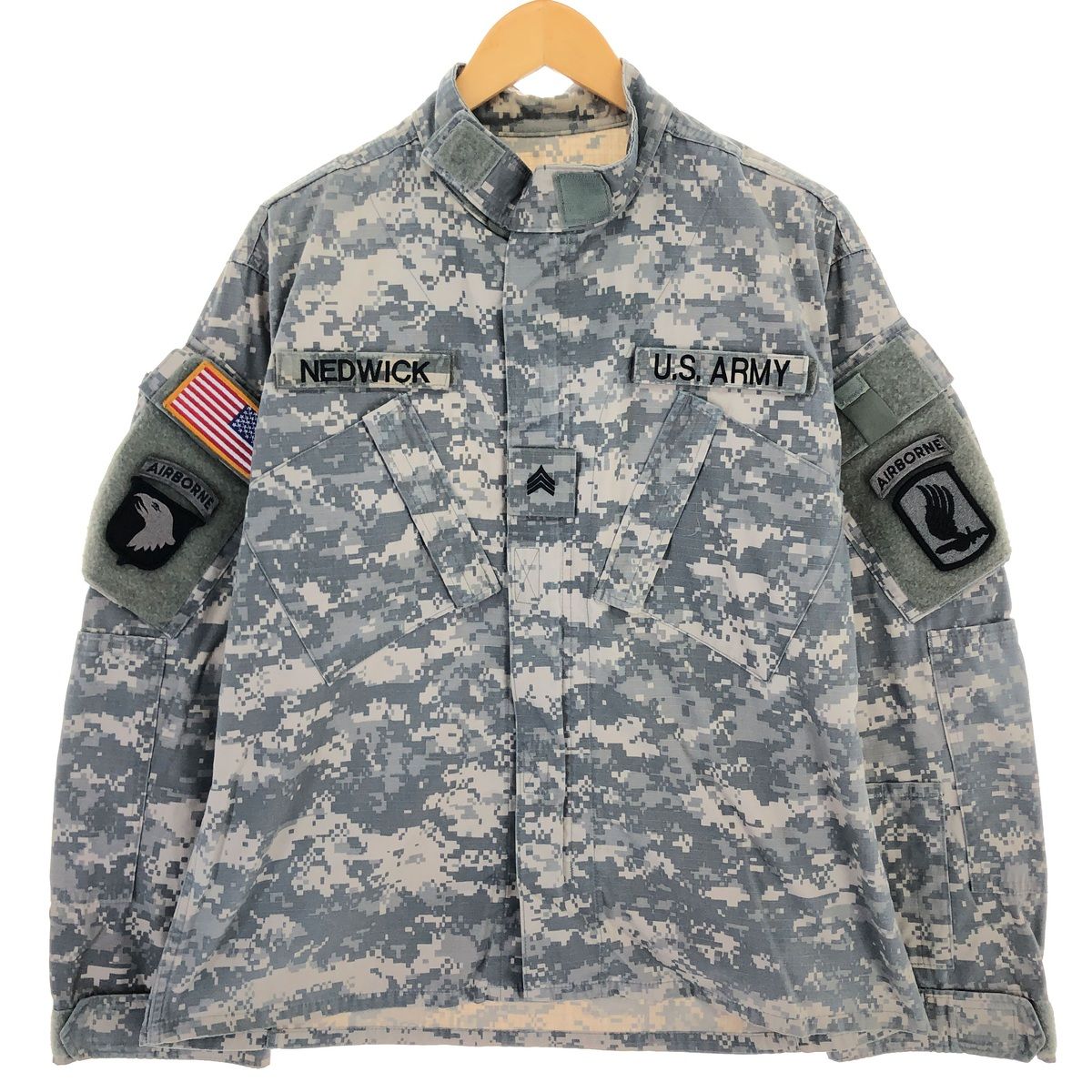 古着 00年 代米軍実品 迷彩柄 ACU デジタルカモ リップストップ ミリタリー コンバットジャケット USA製 MEIDUM-SHORT/eaa490597