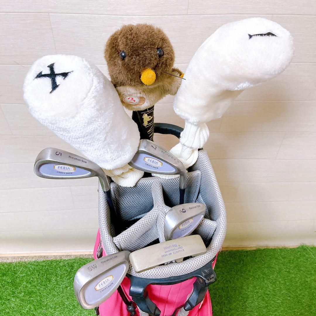 18【フードなし】初心者オススメ ゴルフクラブセット レディース FLEX L