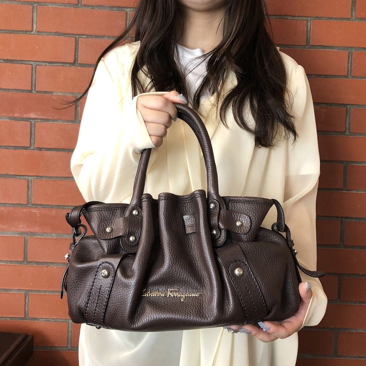Salvatore Ferragamo フェラガモ ハンドバッグ ポーチ付き