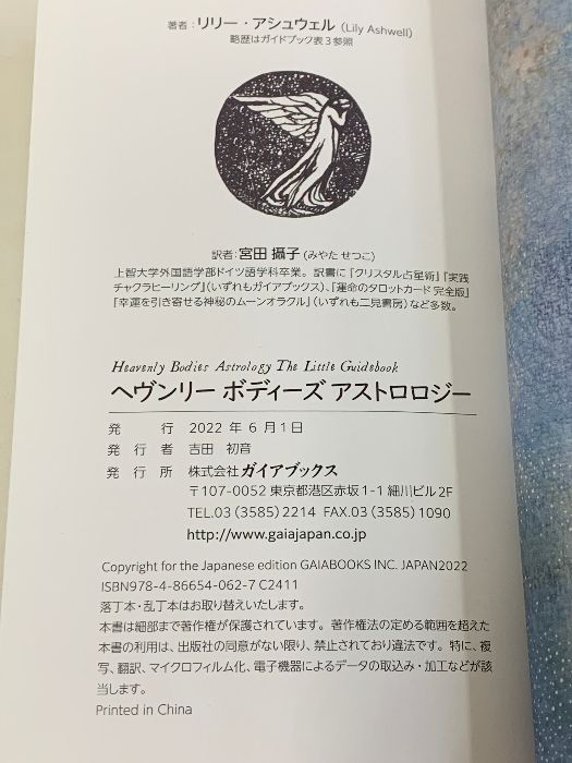 GAIA BOOKS ヘヴンリーボディーズアスロロジー 状態良品 2022 リリー・アシュウェル 070S1D ヘヴンリー ボディーズ アストロロジー: とても美しいカードが