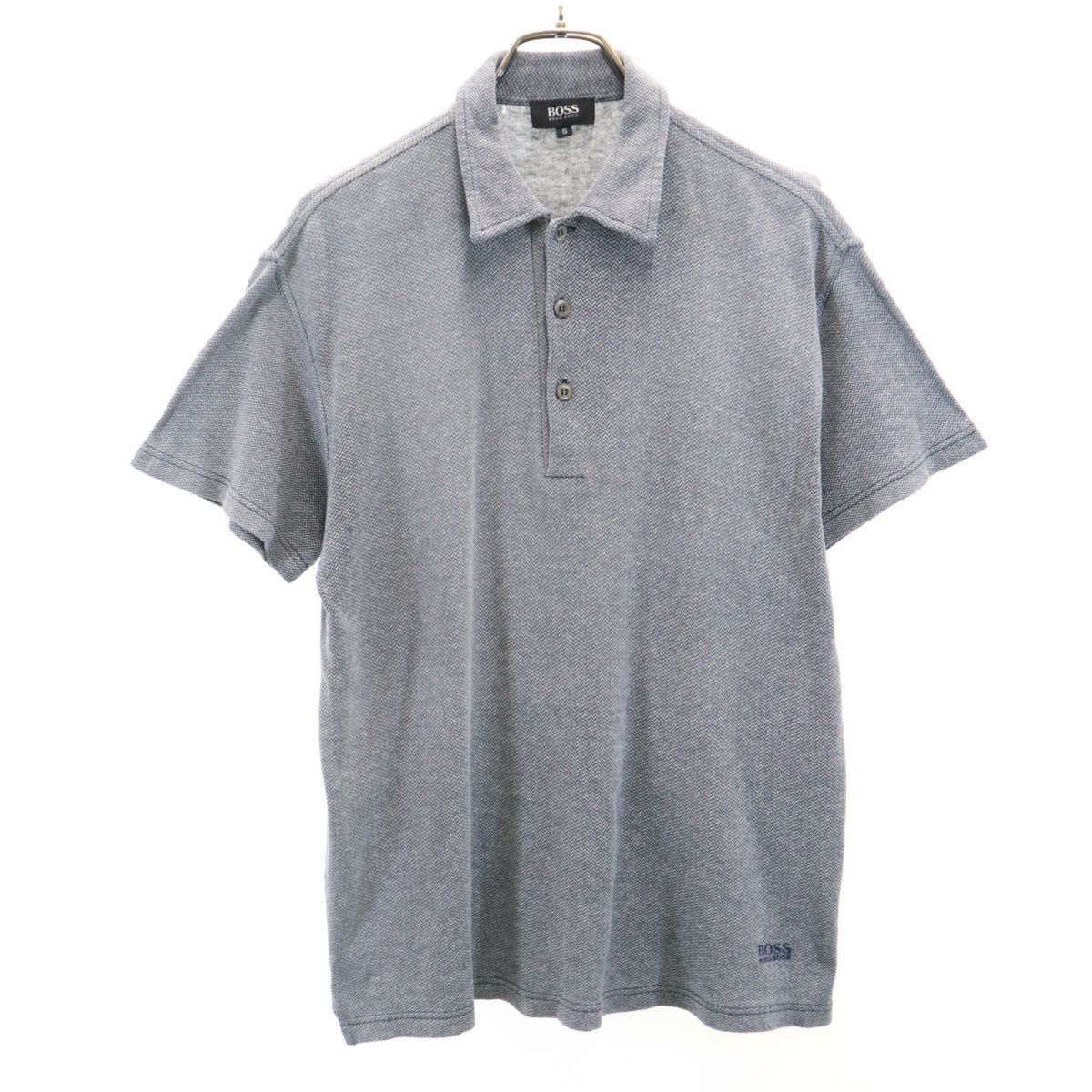 ボスヒューゴボス 半袖 ポロシャツ S グレー系 BOSS HUGO BOSS メンズ 古着 【240322】