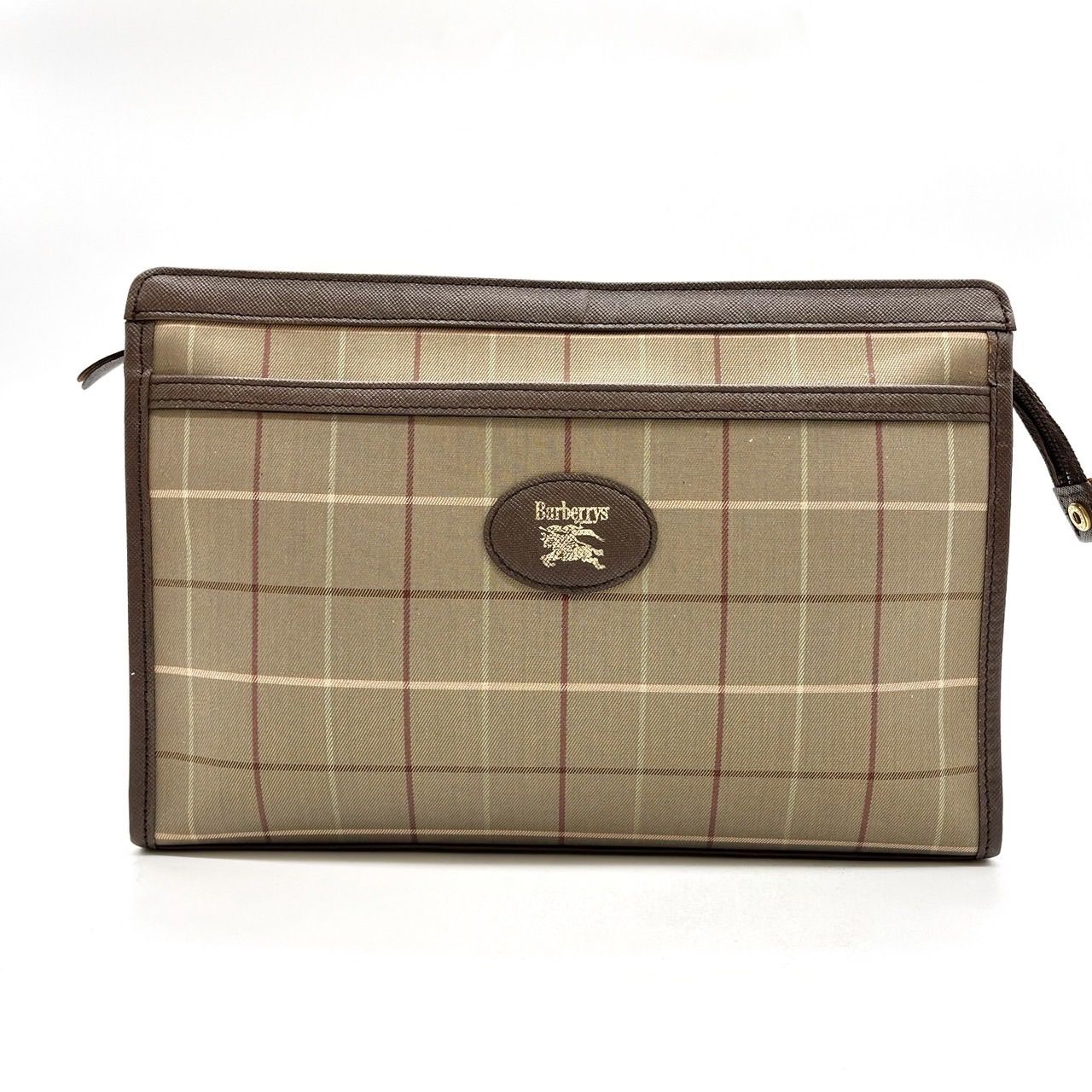 バーバリー クラッチバッグ セカンドバッグ ノバチェック ゴールド金具