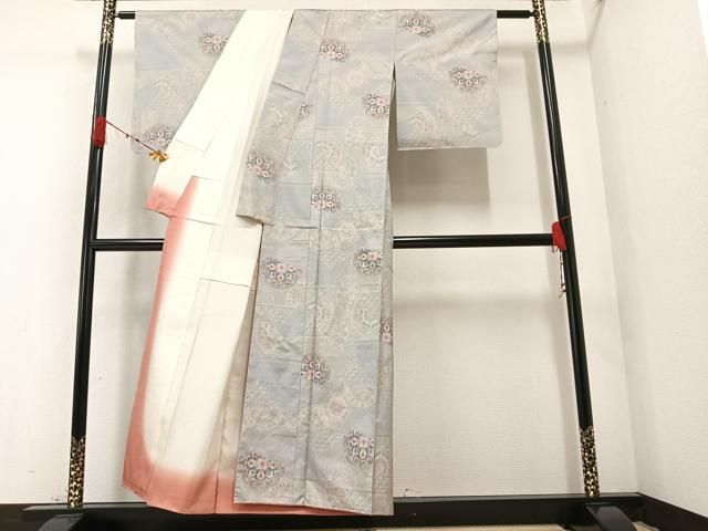 平和屋着物○本場大島紬 一元絣 舞花文 正絹 逸品 未使用 AAAV7554zg