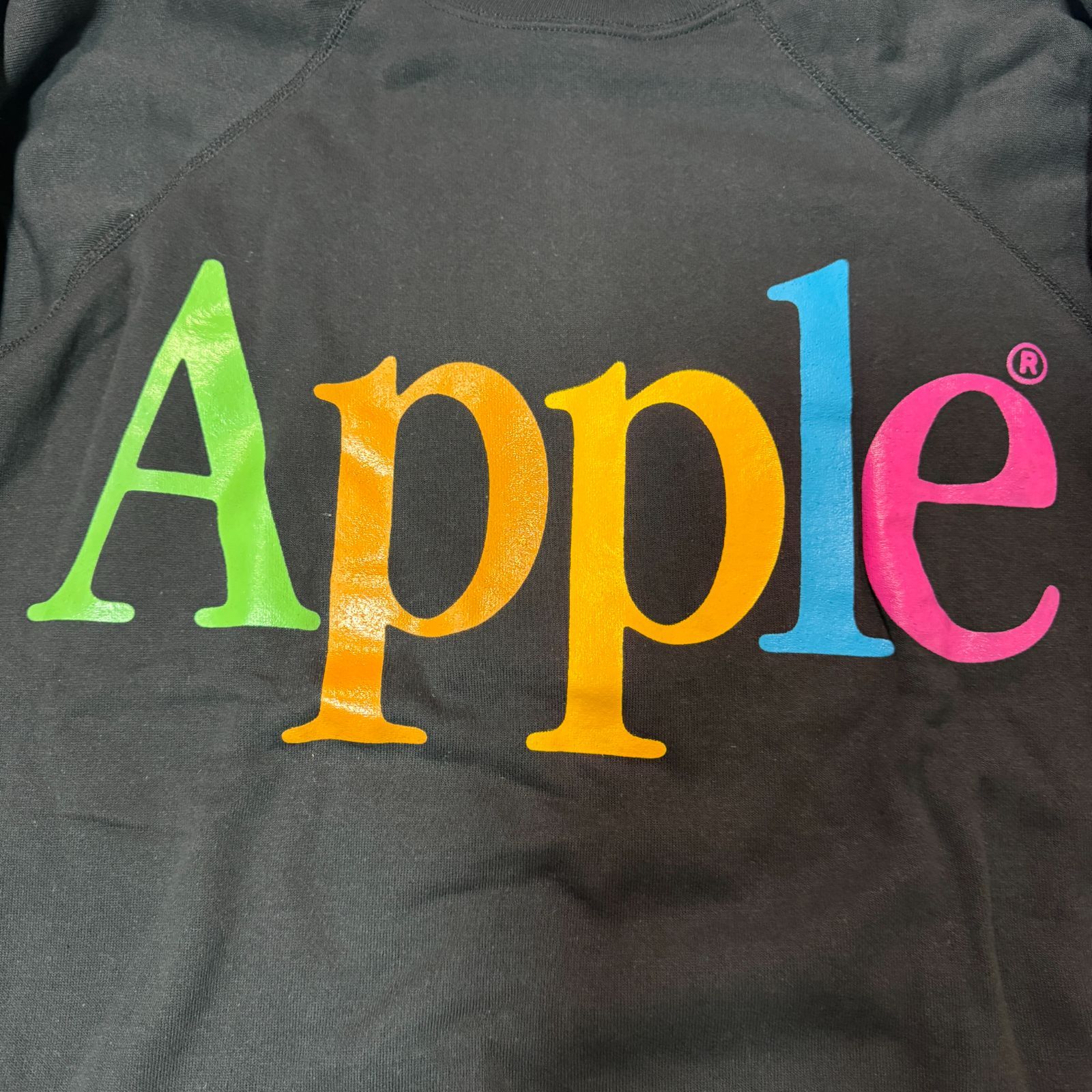 90s Apple Logo Sweat アップル レインボーロゴ スウェット L