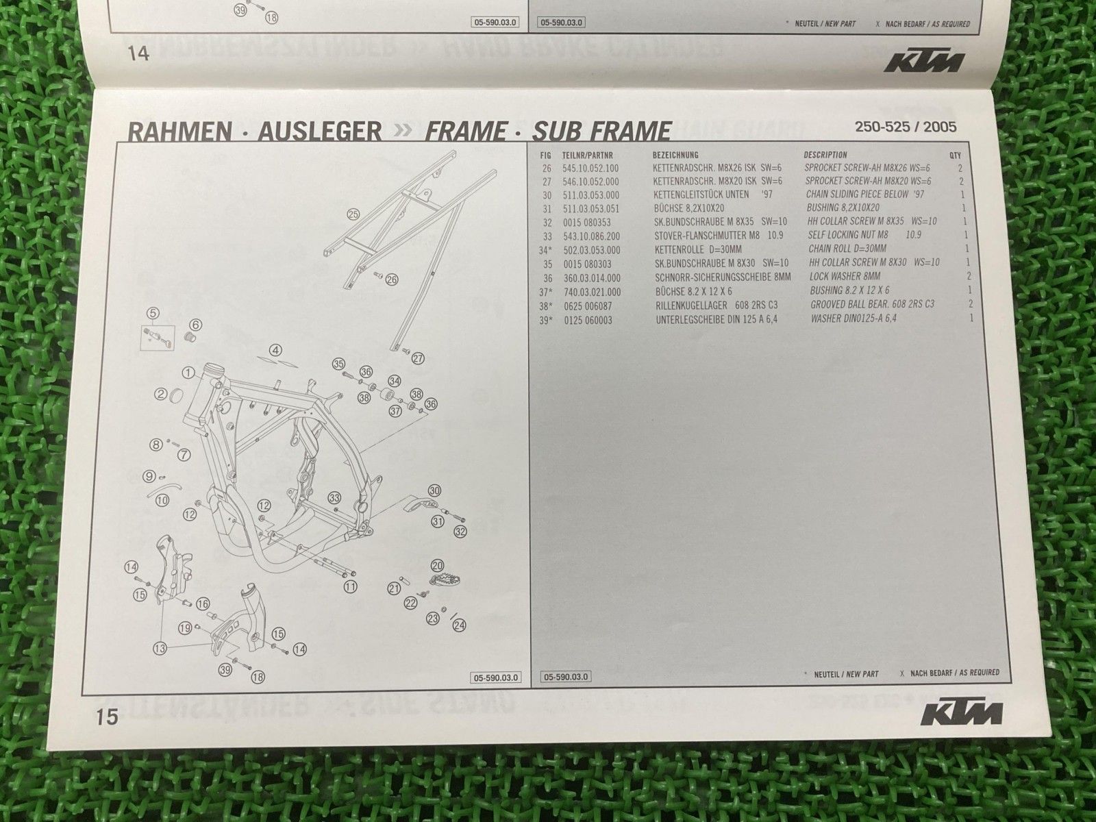 EXCレーシング MXCレーシング SXレーシング パーツリスト KTM 正規 バイク 整備書 250 400 450 525 車検 パーツカタログ 整備書 【中古】 82