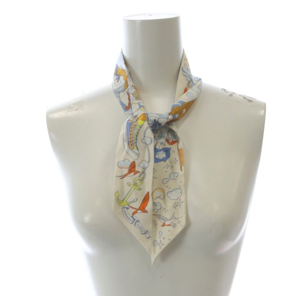 エルメス HERMES 私の雲 Sur Mon Nuage シルク ツイリースカーフ 絹