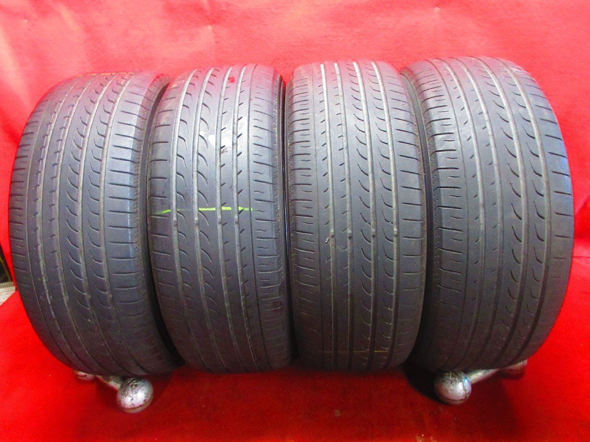 タイヤ 4本 225|55R18 ヨコハマ ブルーアース BLUEARTH RV-02 溝アリ ワンボックス ステーションワゴン 送料無料 16405T