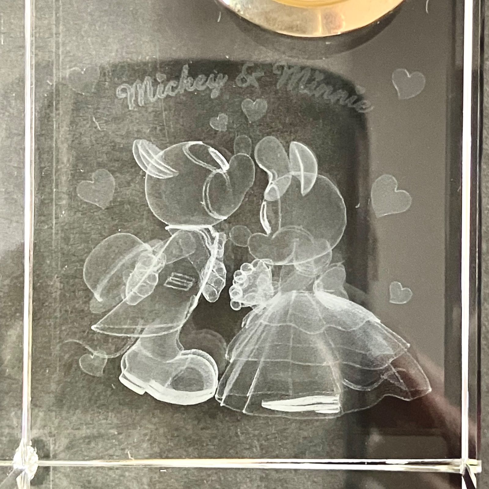 美品⭐️プレミアムクリスタルクロック】 ディズニー／ミッキー&ミニー