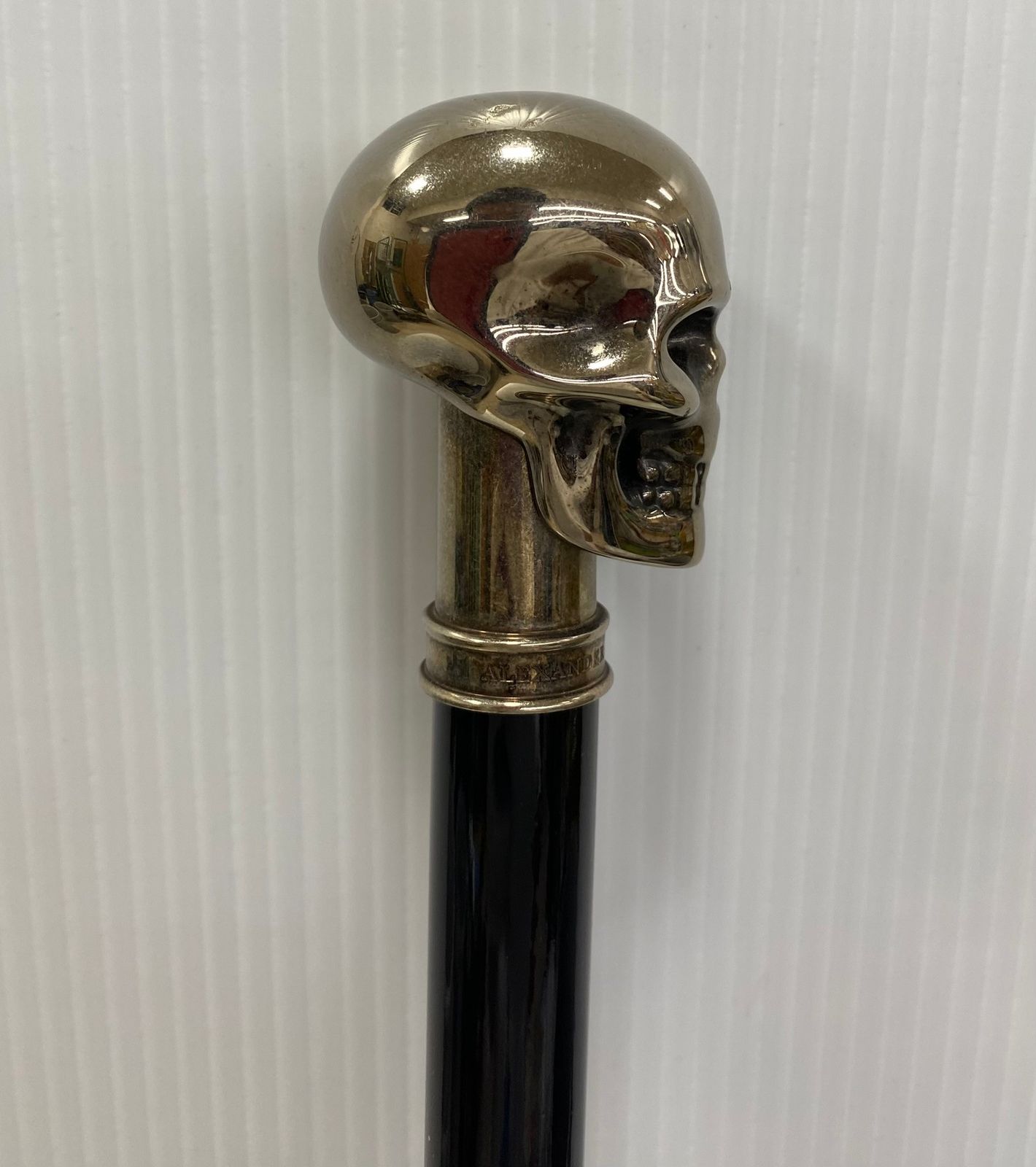超希少◎Alexander McQUEEN スカルデザイン ステッキ 杖 金色 超希少◎Alexander McQUEEN スカルデザイン ステッキ 杖 金色