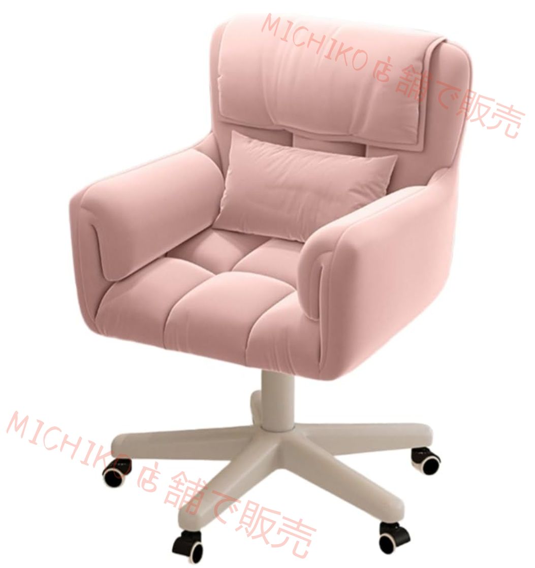 デスクチェア ホワイト 回転椅子 オフィスチェア リモートワーク 在宅勤務 学習 読書に最適 コンパクトでパーソナルチェアやダイニングチェア