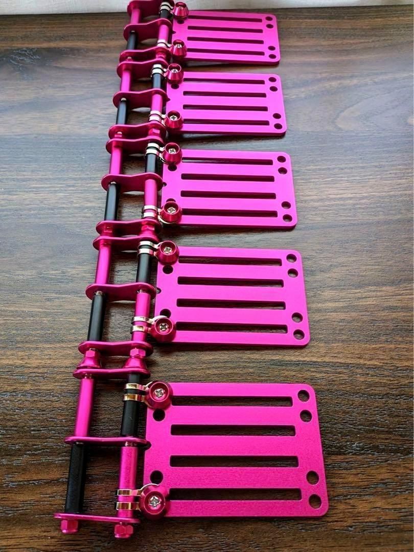 黒×ピンク 2連チェーン付きベルトループ 腰道具 腰袋 工具差し 