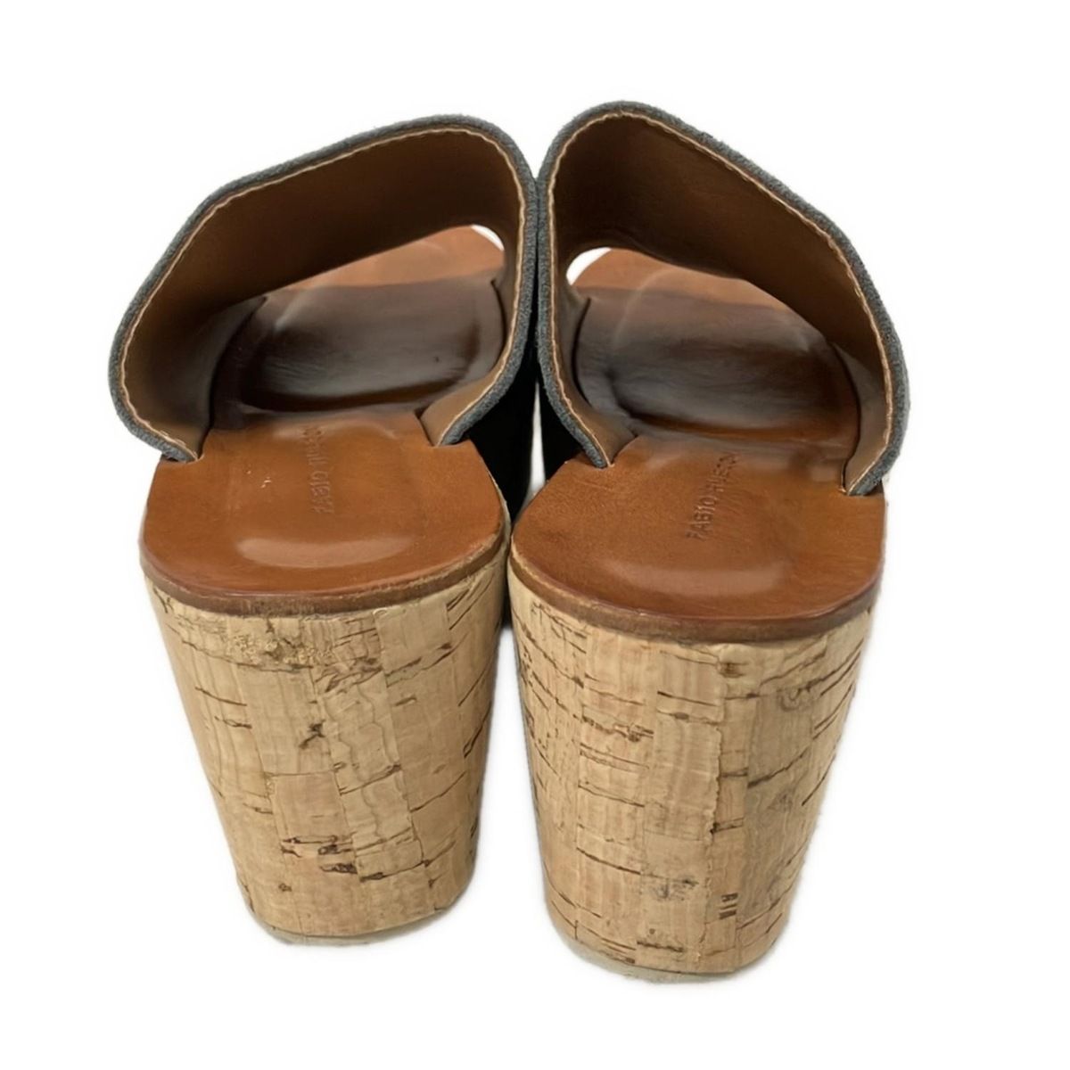 FABIO RUSCONI グレー ミュール 35 FABIO RUSCONI レザー ミュール