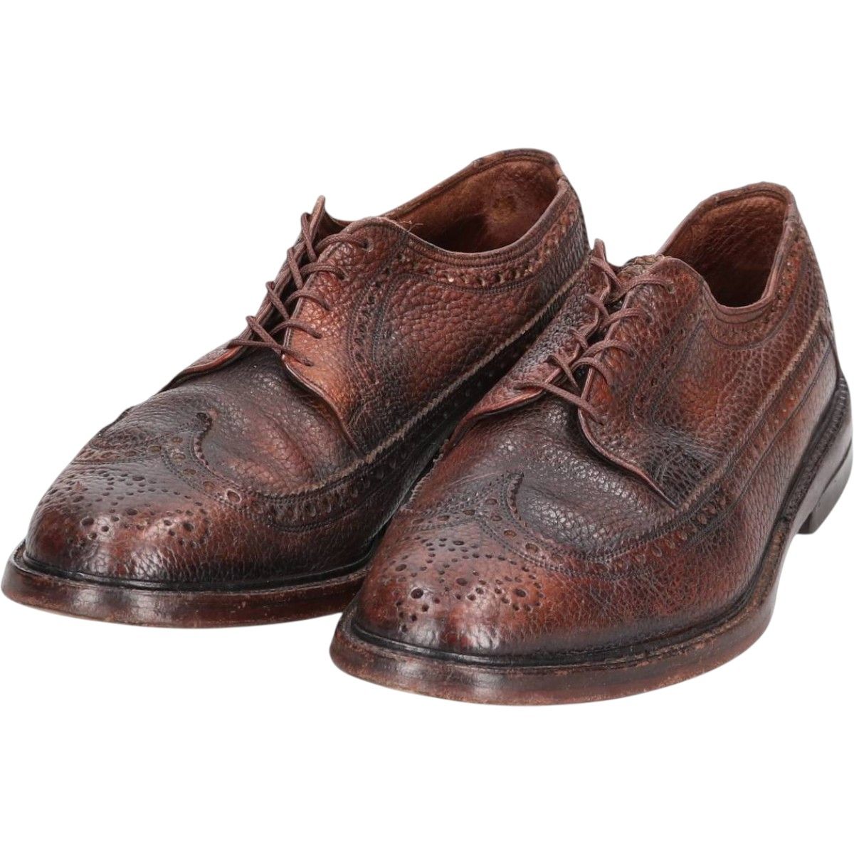 古着 フローシャイム Florsheim フルブローグ ウイングチップシューズ 8 1|2 メンズ26.5cm相当 ヴィンテージ|saa013900
